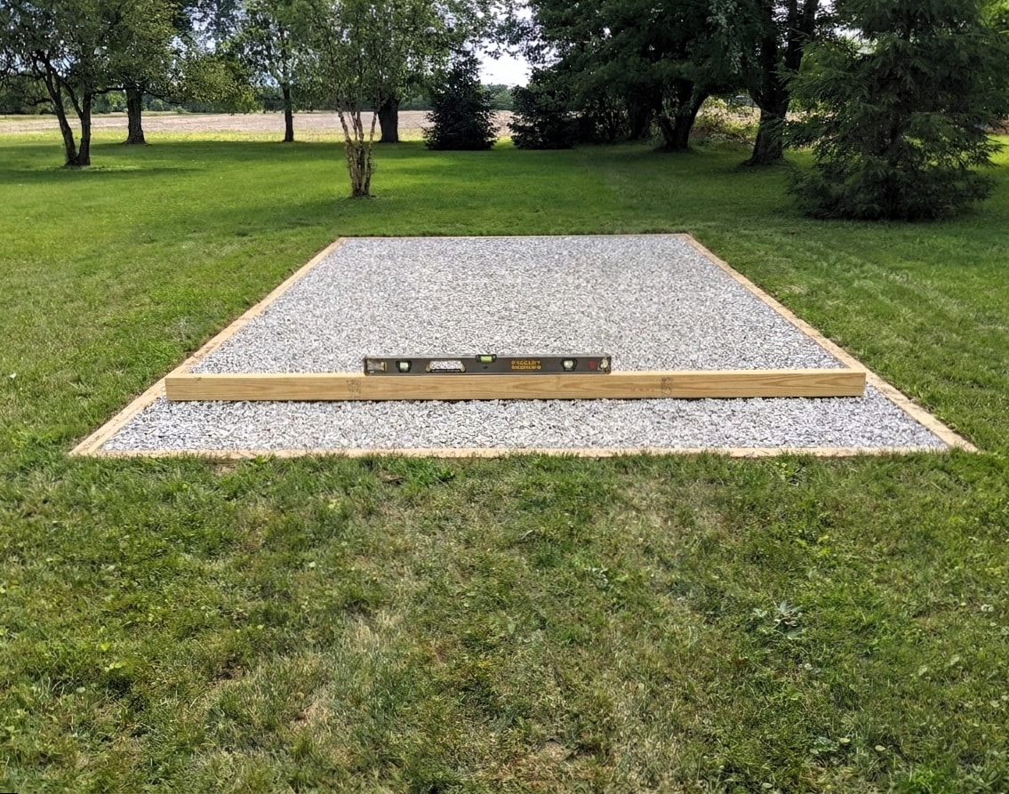 a DIY gravel pad