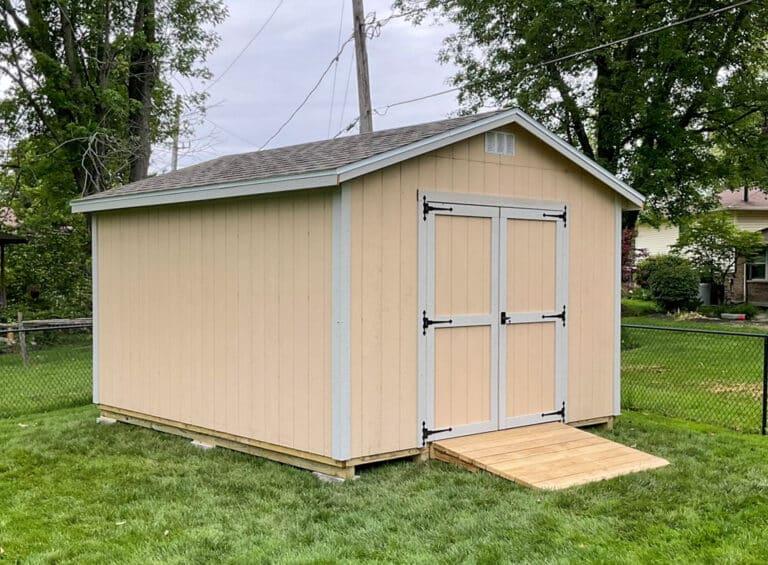 12x14 gable shed in dayton, ohio
