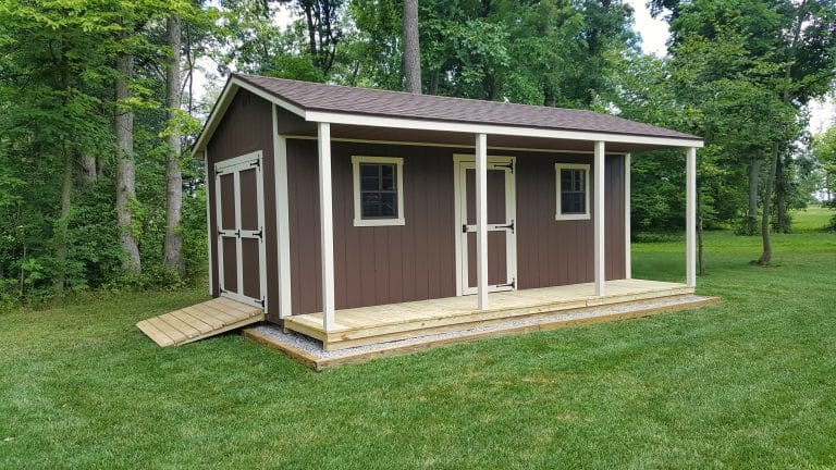 Cabins shed with porch and ramp for sale in Ohio