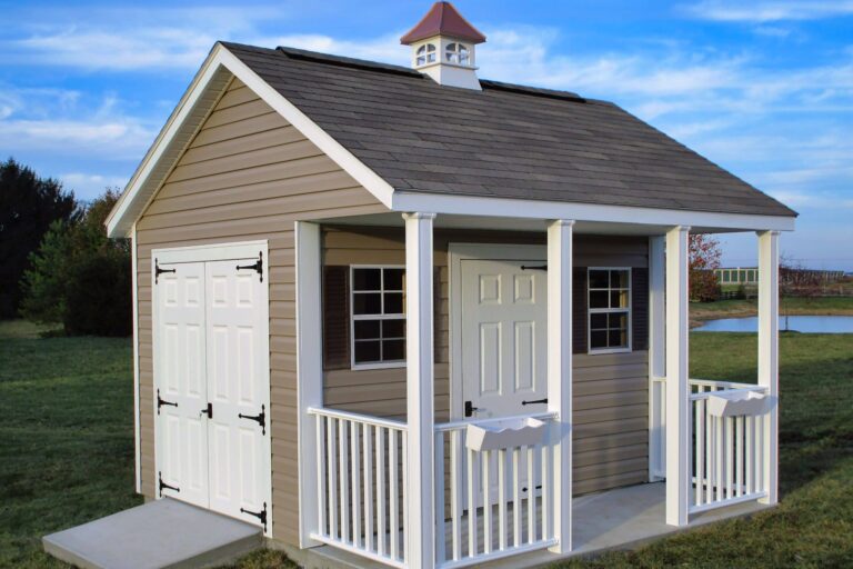 Small cabin shed with front porch for sale in Ohio