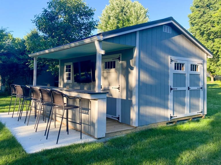 entertainment shed bar idea for central ohio