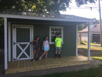 jefferson street oasis springfield ohio community garden with garden sheds 10