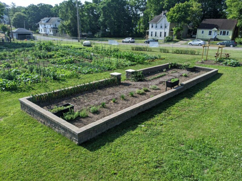 jefferson street oasis springfield ohio community garden with garden sheds 23