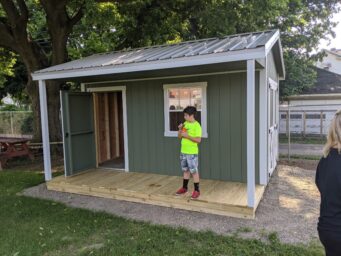 jefferson street oasis springfield ohio community garden with garden sheds 29