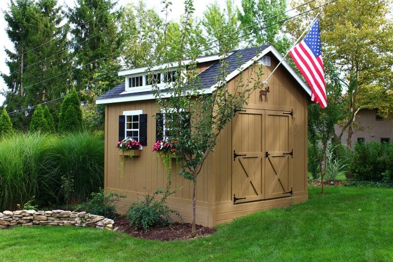 wonderful cottage garden shed in garden near columbus ohio