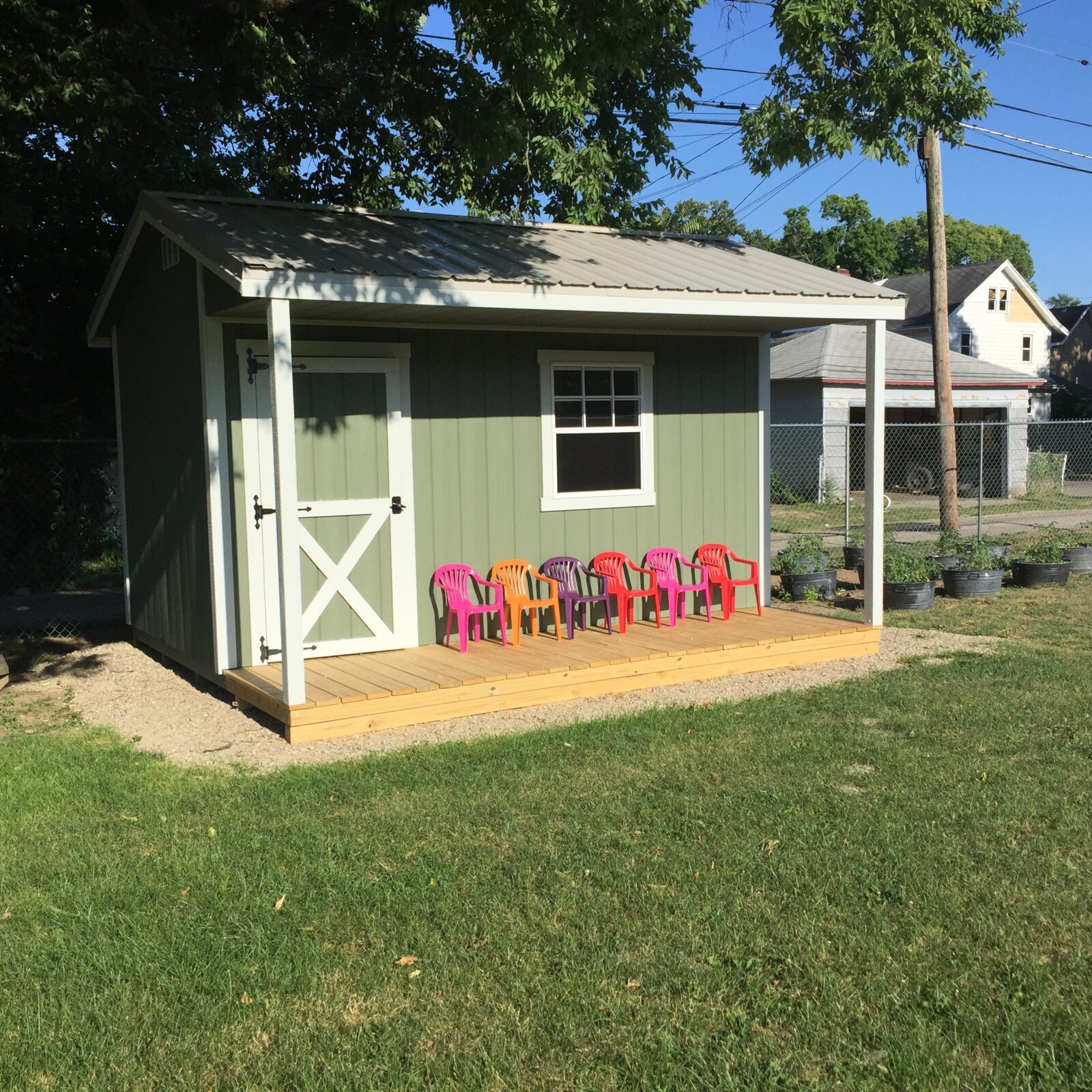 jefferson street oasis springfield ohio community garden with garden sheds 15