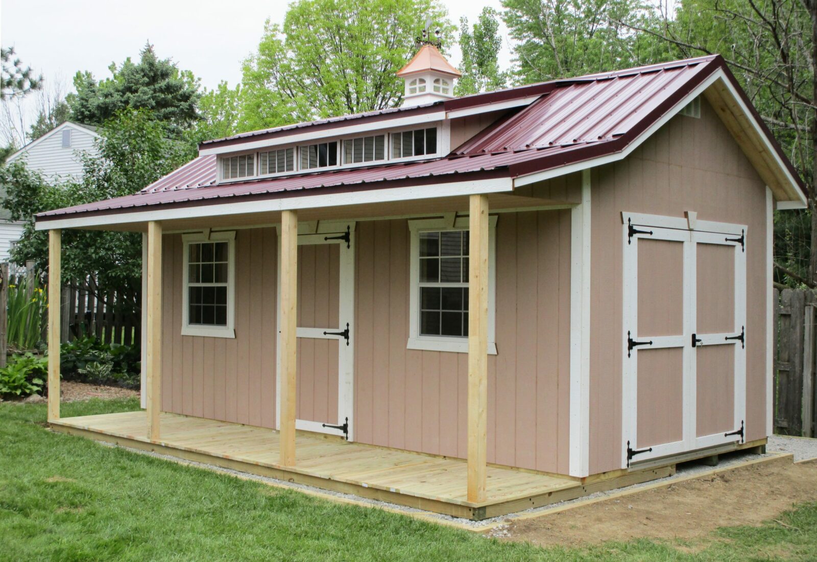 Lean to shed with porch