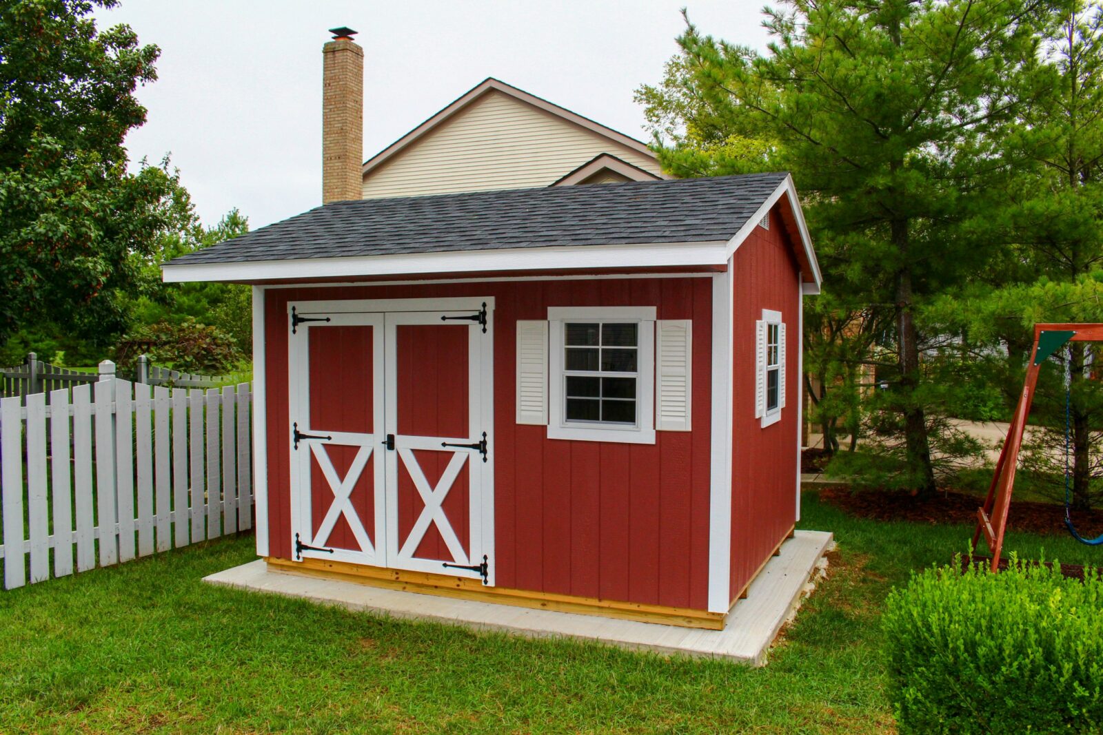 beautiful garden shed near dayton ohio backyard