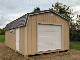 prefab garage shed buit on site in central ohio