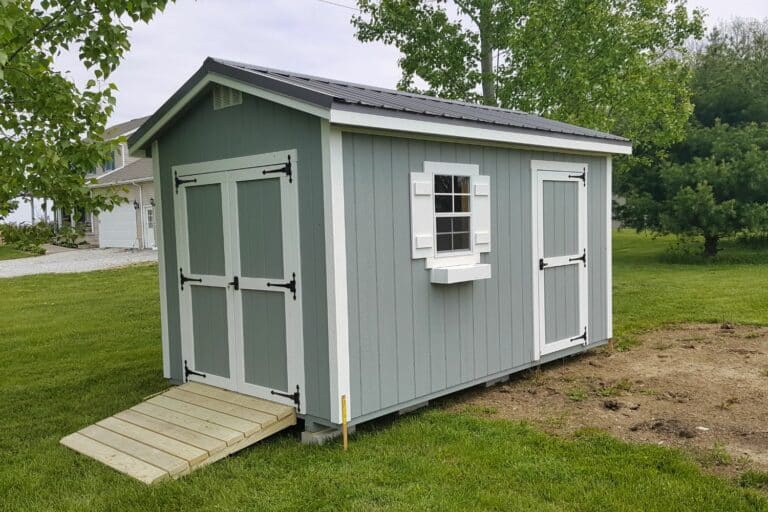 Gable shed with side window for sale in Ohio