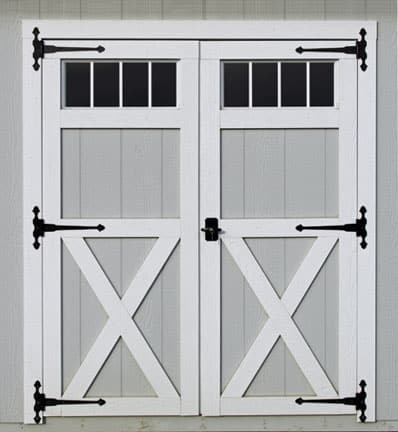 storage shed options transom doors